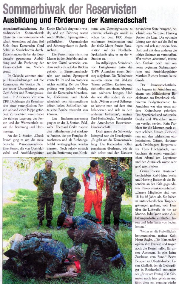 Ausschnitt aus dem SWA vom 23.07.2006