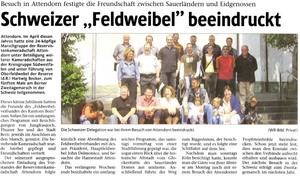 Ausschnitt aus der Westf�lischen Rundschau vom 16.09.2006