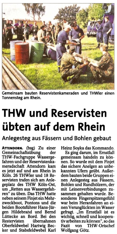 Ausschnitt aus der Westfalenpost vom 04.10.2006