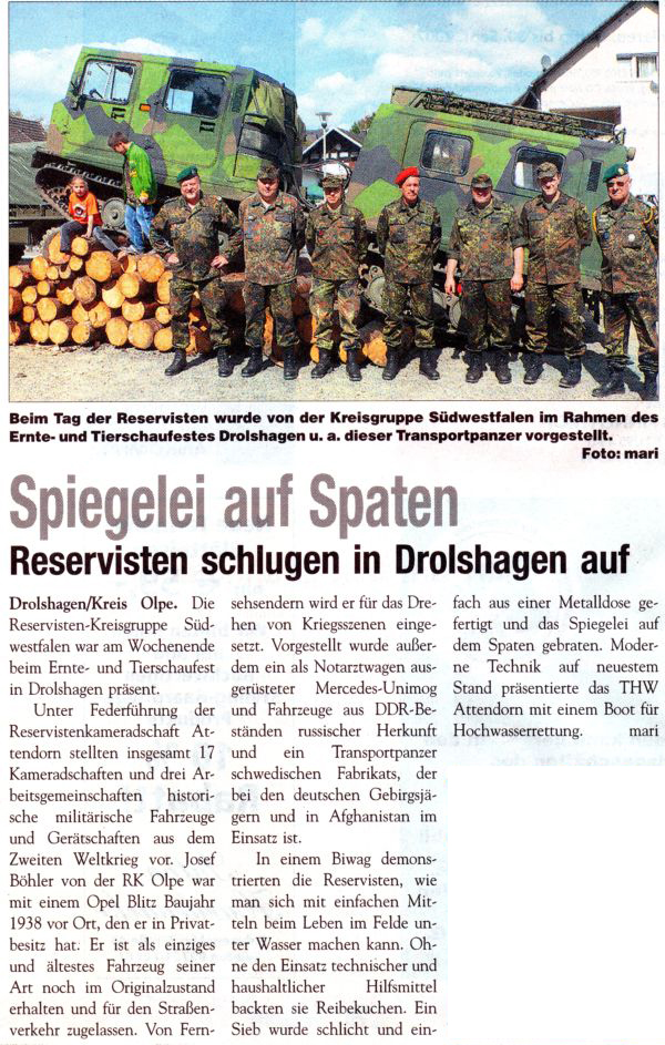 Ausschnitt aus dem Siegerl�nder Wochen-Anzeiger vom 19.09.2007